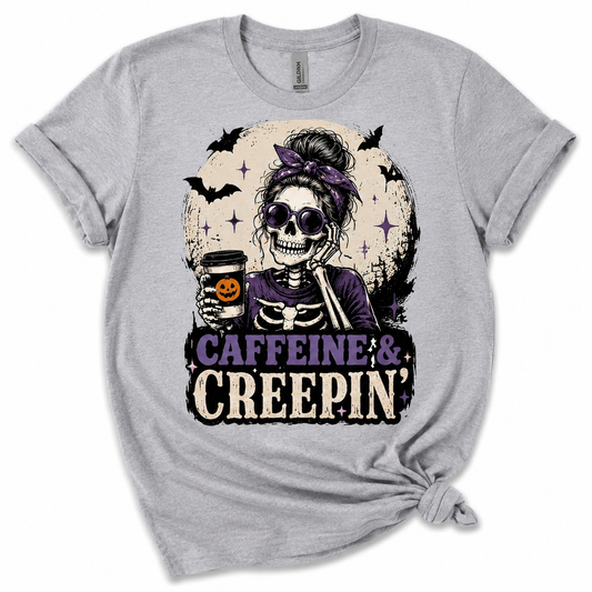 Caffeine & Creepin’ Halloween T-Shirt